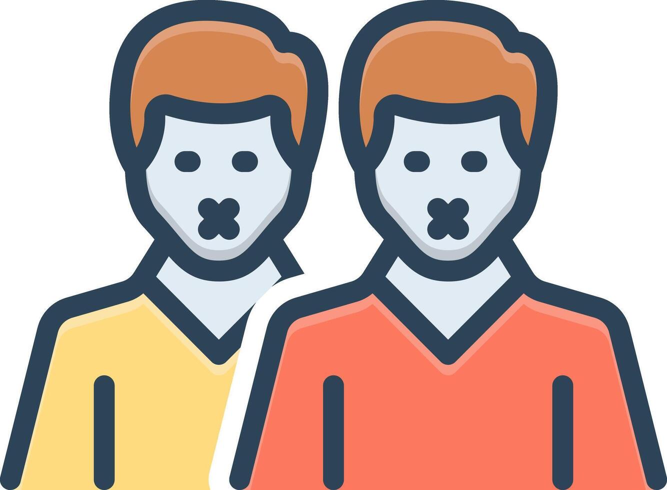 Color icon for censorship vector