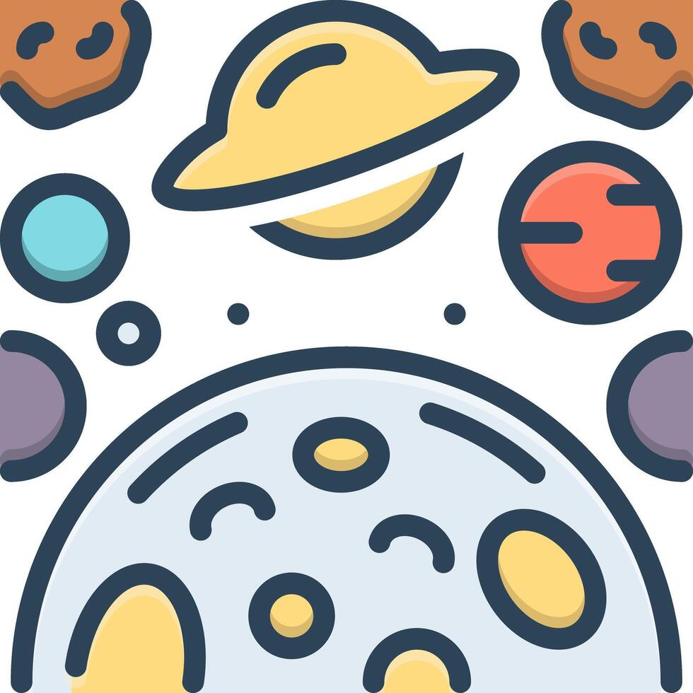 Color icon for planet vector