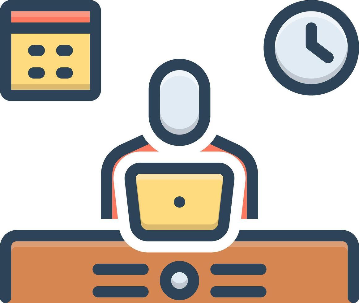 Color icon for work vector