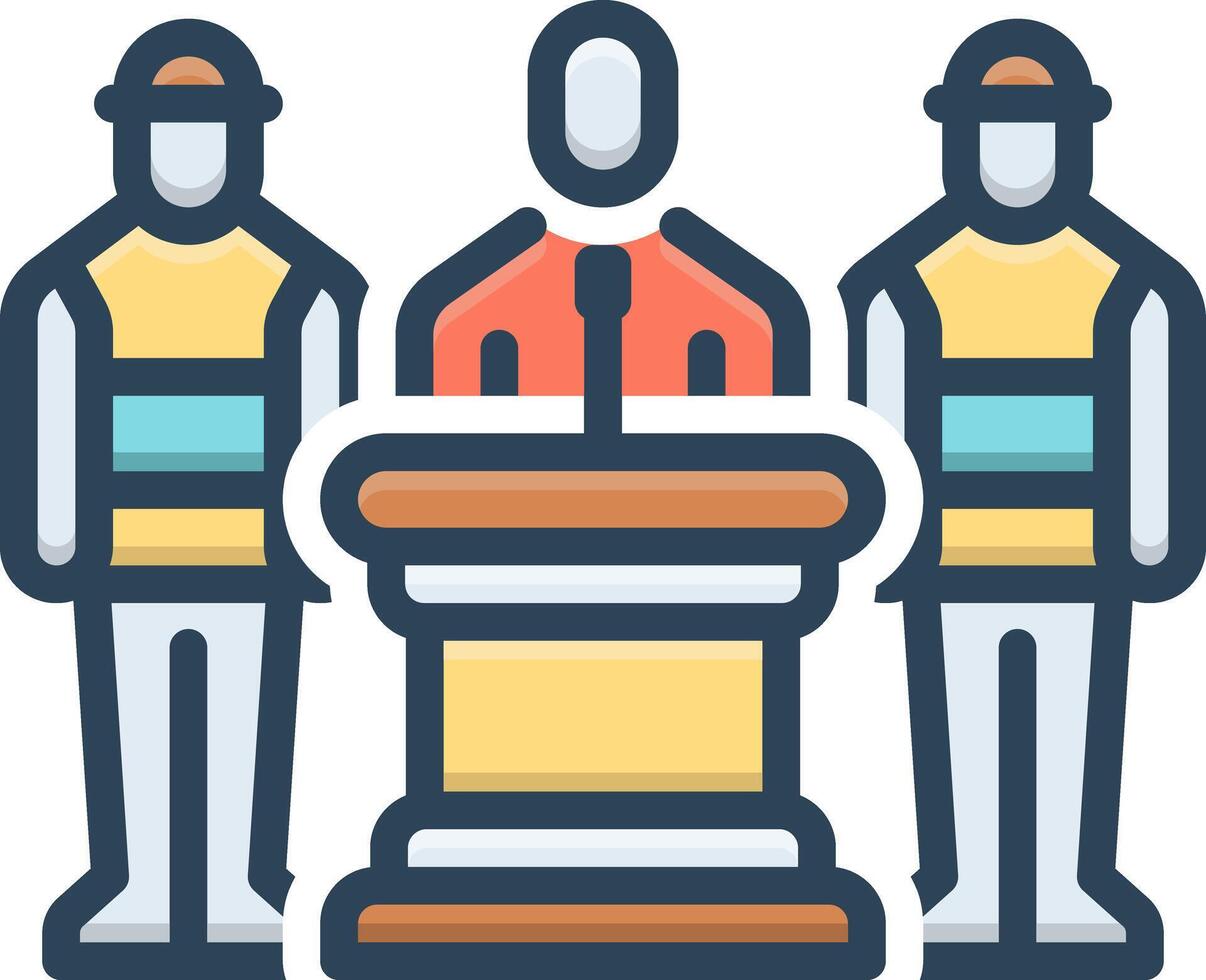 Color icon for protected speech vector