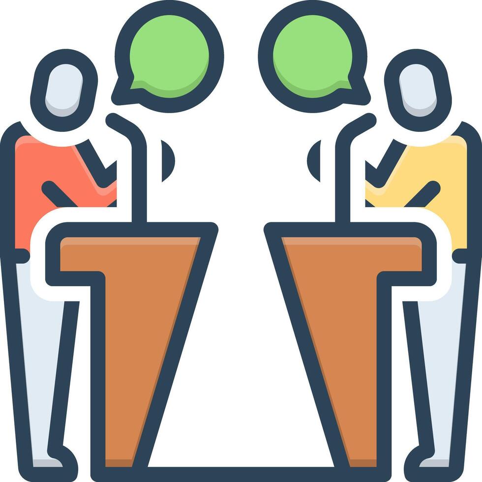 Color icon for debate vector