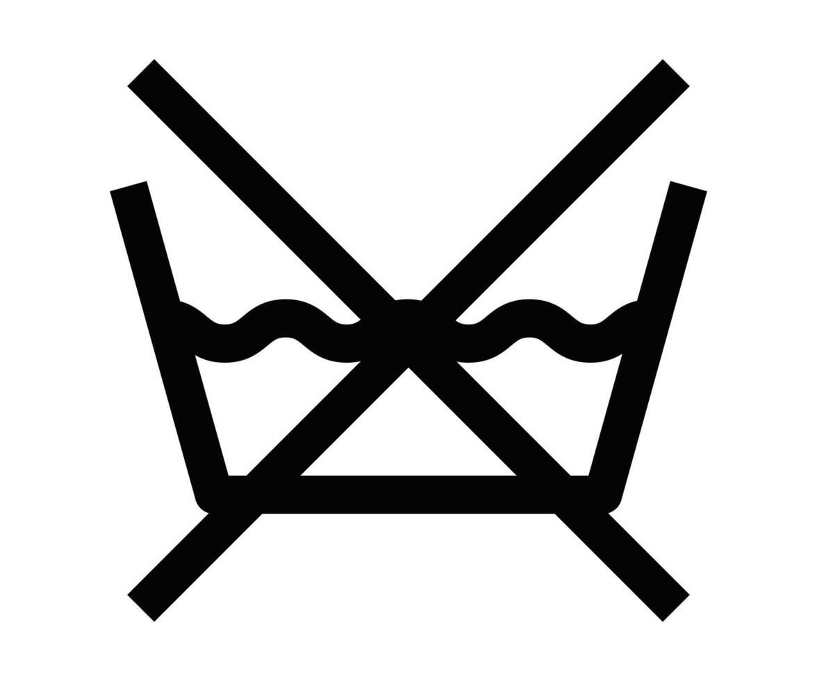 Simple icon of a do-not-wash symbol, commonly used in laundry and garment care instructions. Editable stroke. vector