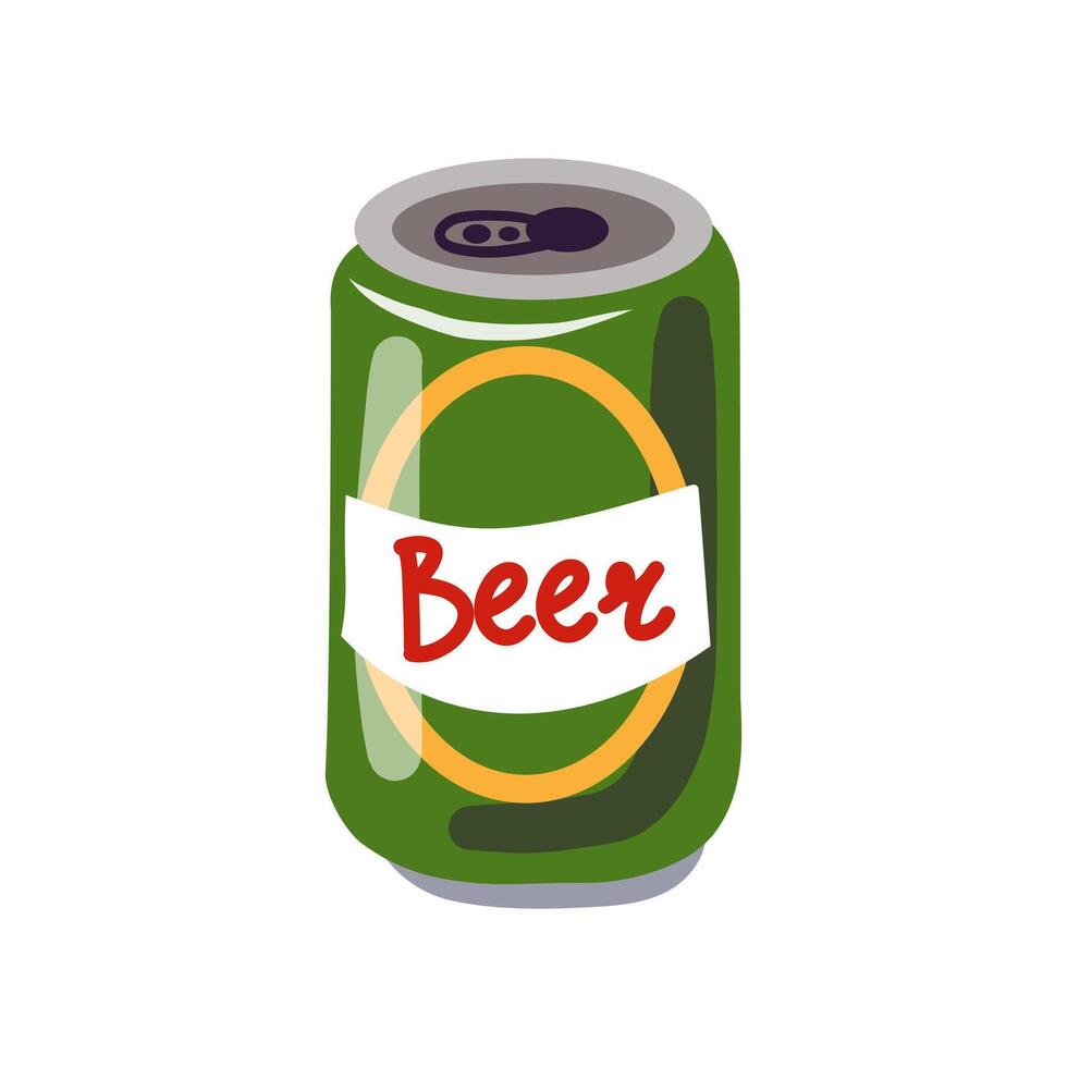 Metal Beer glass, mug or bottle of Octoberfest. Alcoholic drink. Hand Drawn in flat Style for web, Invitations to party or pub menu. Isolated elements. vector