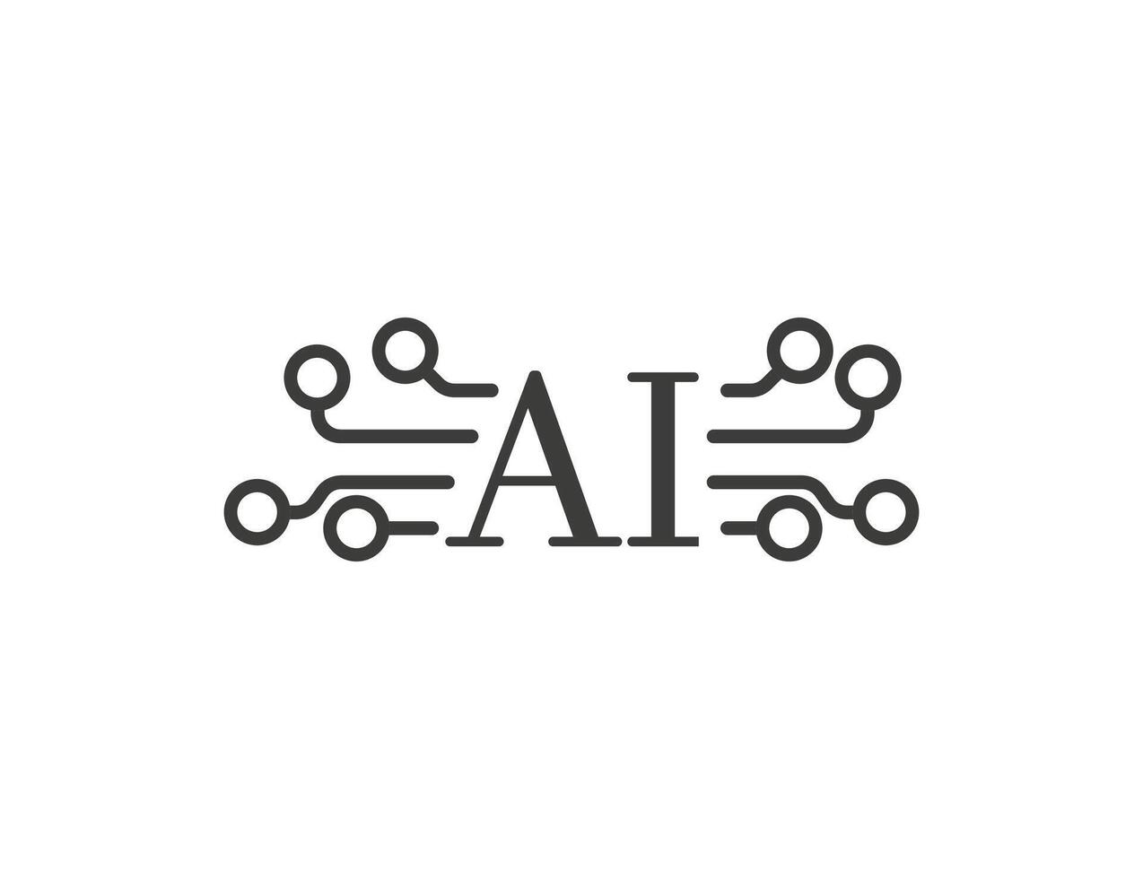 Ai, artificial intelligence icon. illustration. vector