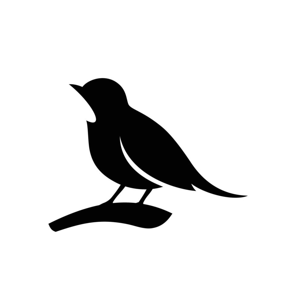 Bird logo on the branch vector