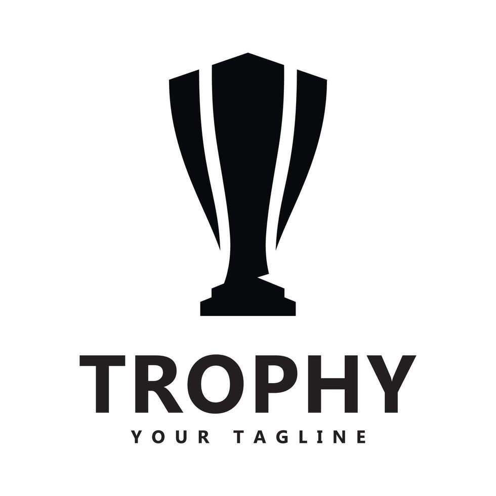Trophy cup logo template concept illustration vector