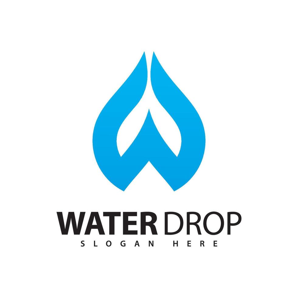 Water drop logo icon and symbol vector
