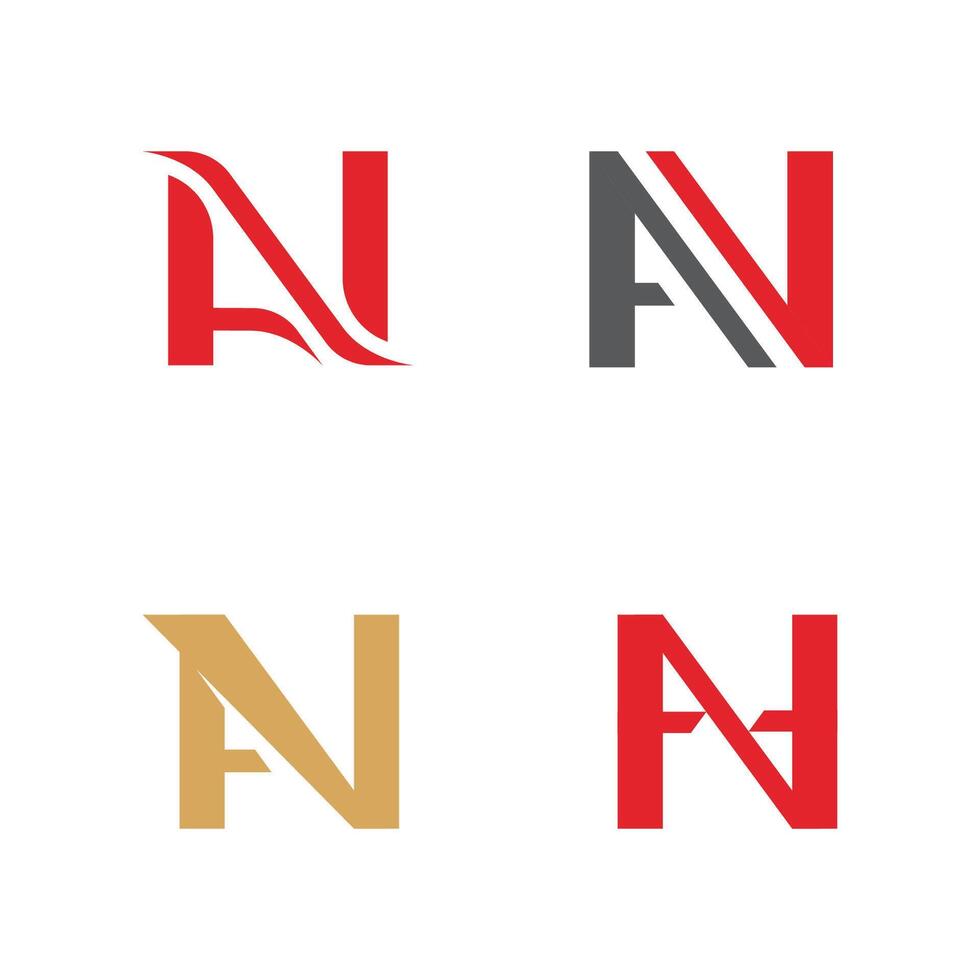 AN, NA, A, N abstract letters logo symbol monogram vector