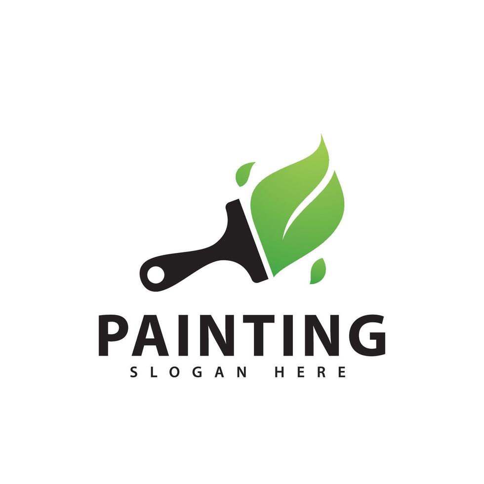 Painting gradient colorful style, logo illustration vector