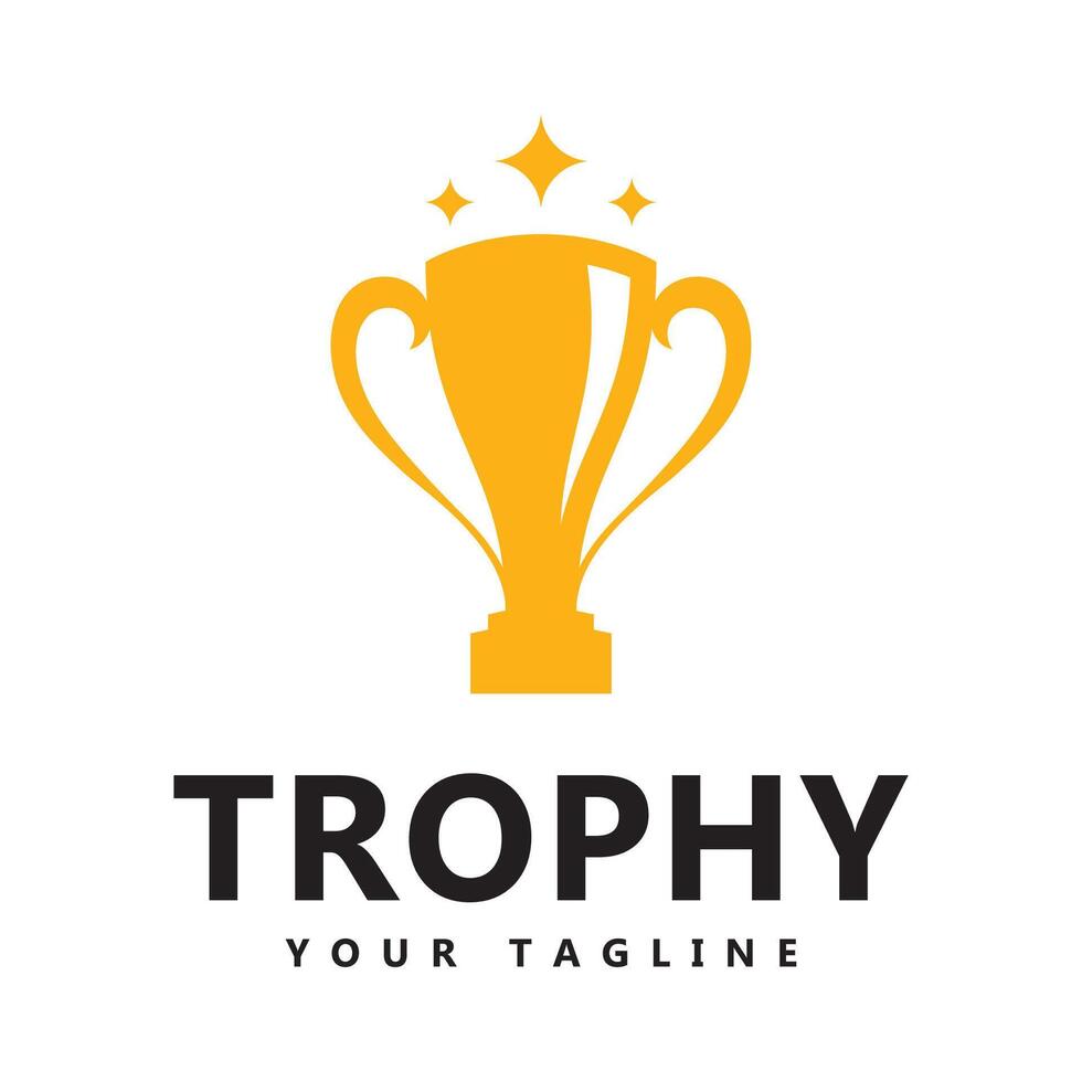 Trophy cup logo template concept illustration vector