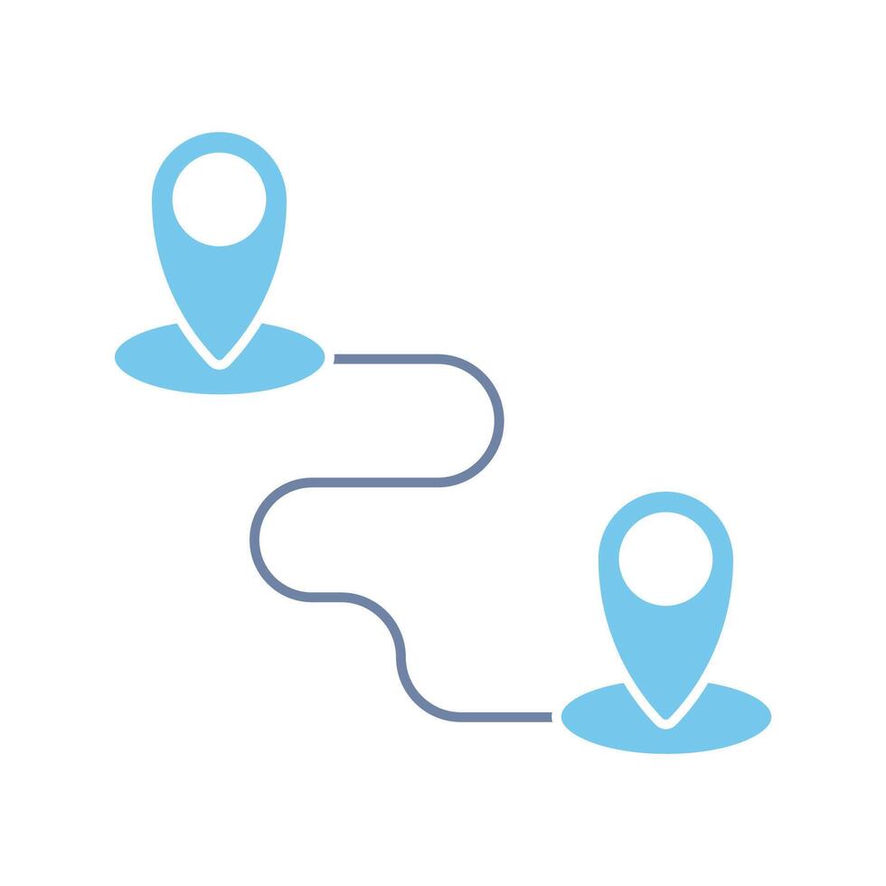 route planning concept line icon. Simple element illustration. route planning concept outline symbol design. vector