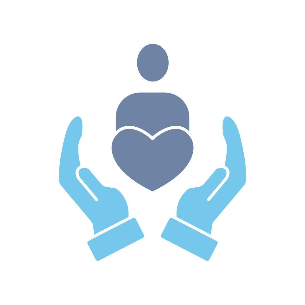 caring concept line icon. Simple element illustration.caring concept outline symbol design. vector