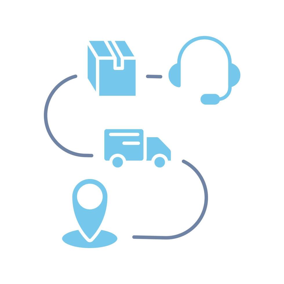 supply chain concept line icon. Simple element illustration. supply chain concept outline symbol design. vector