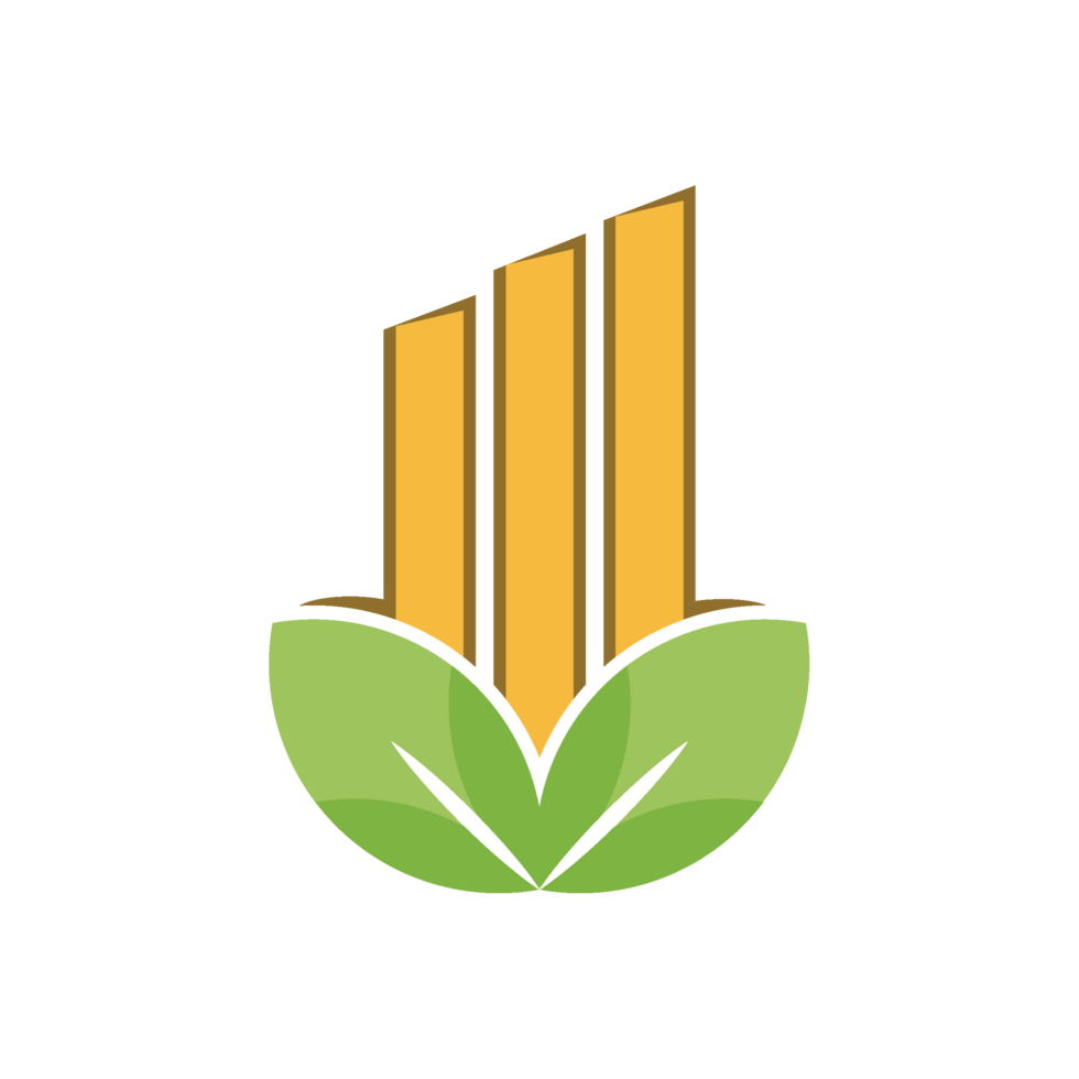 A green leaf and a yellow bar with a number on it png