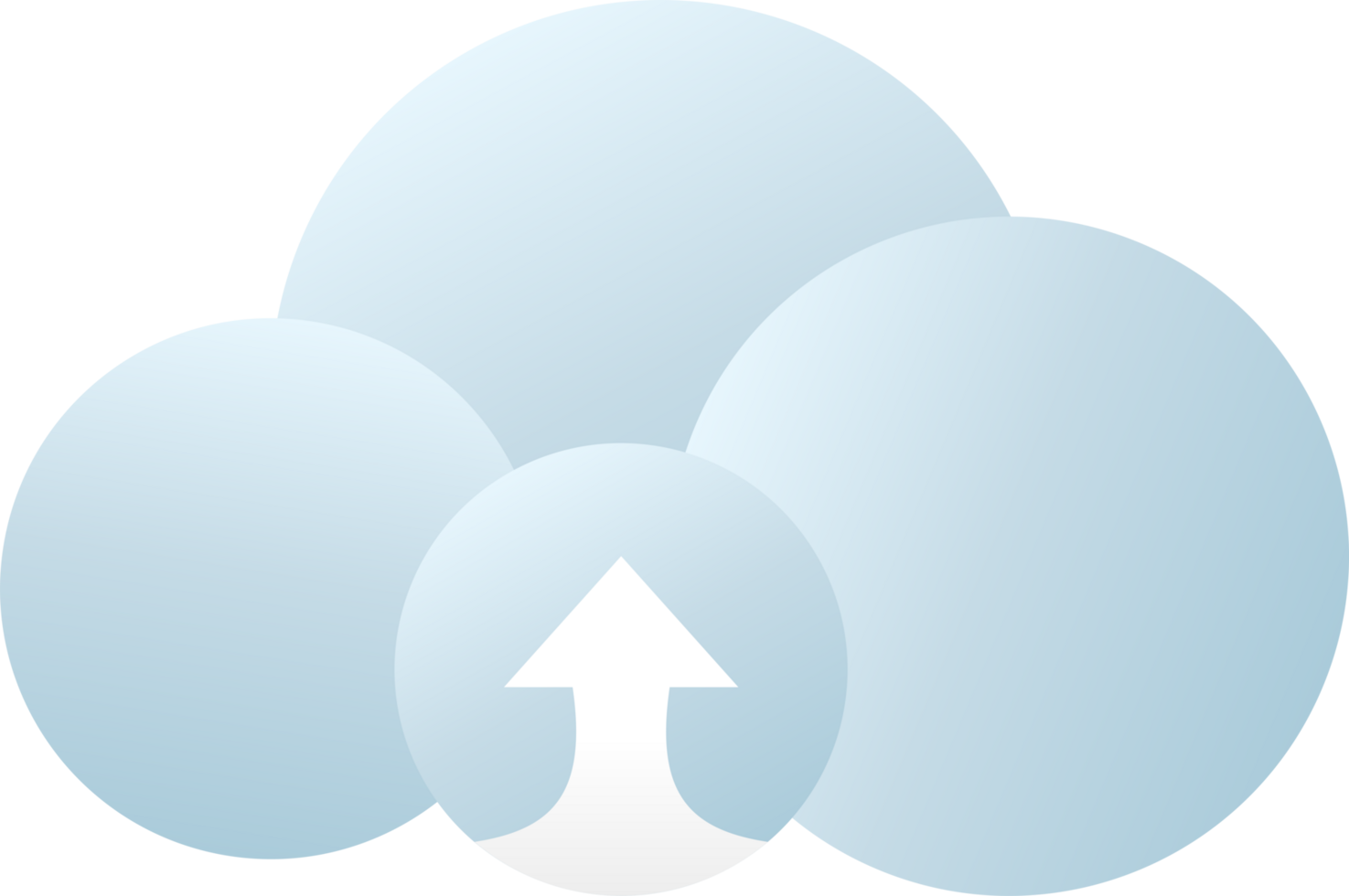 Clouds with an arrow pointing up png