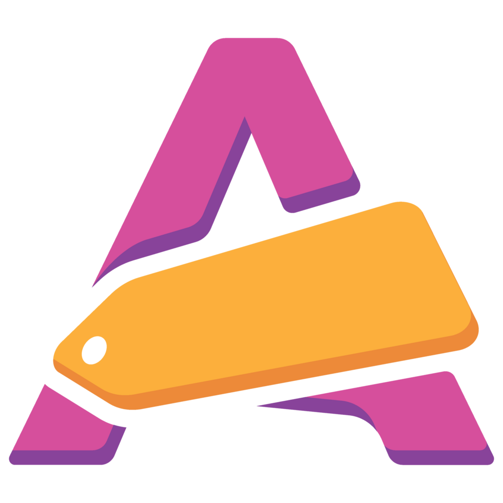 A letter with a yellow and pink tag on it png