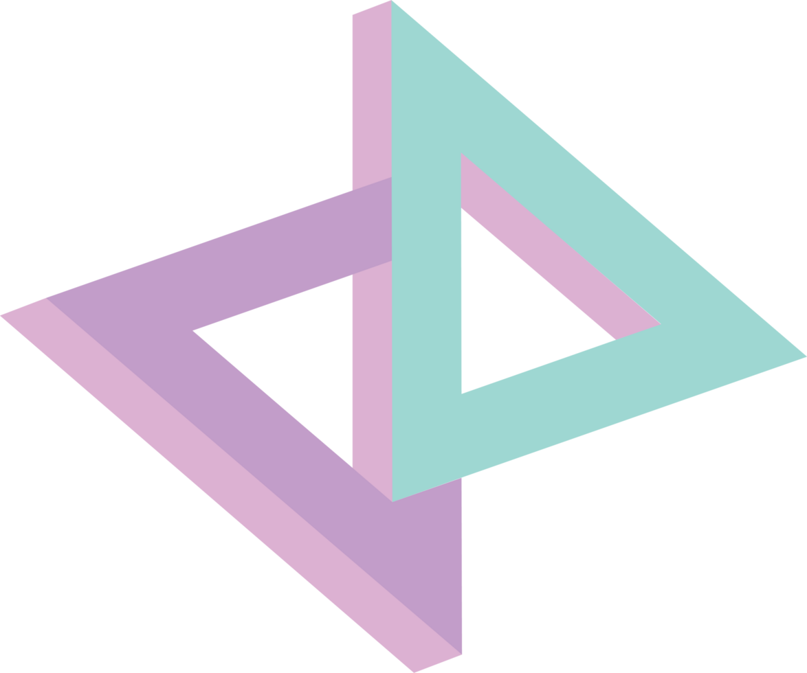 A purple and pink triangle logo png