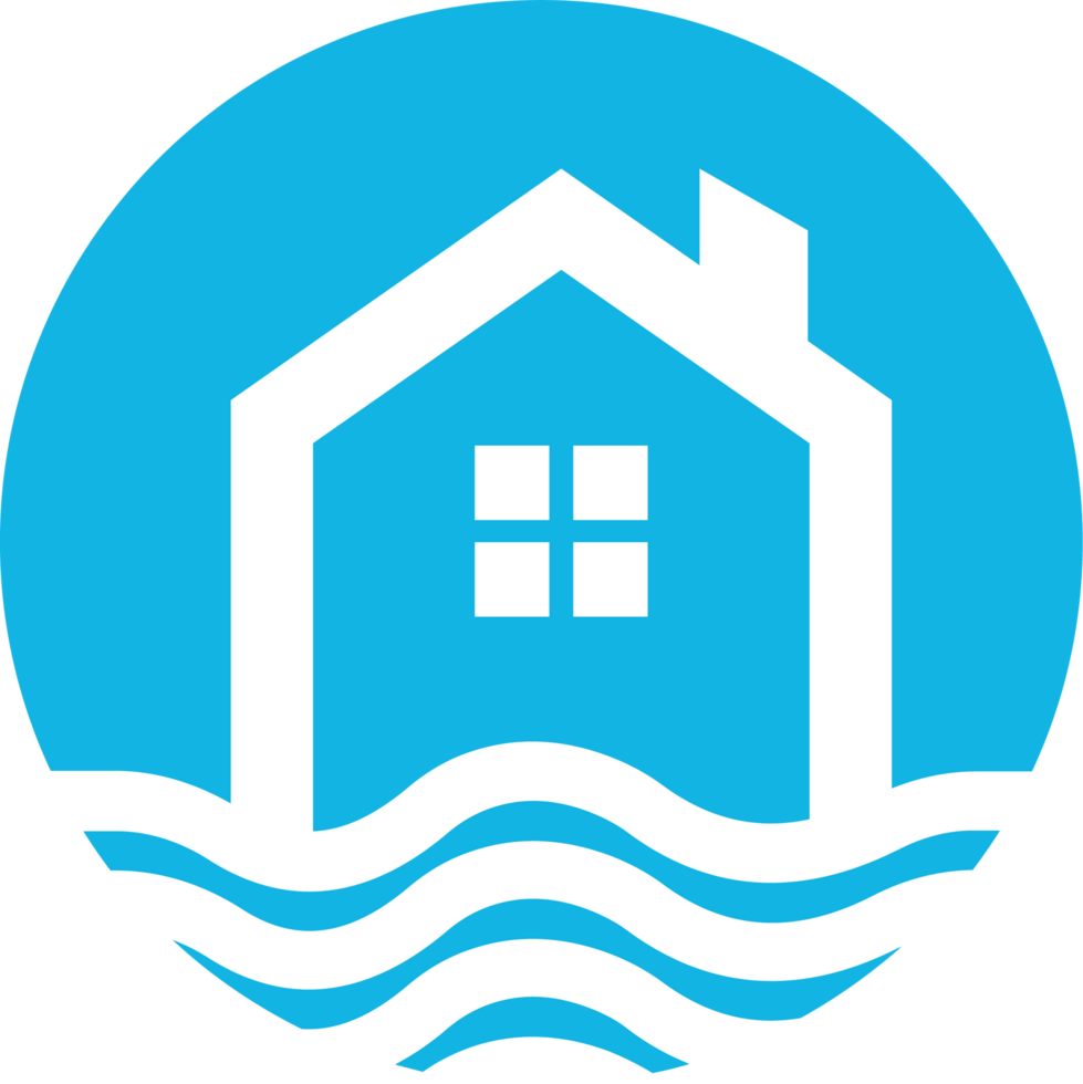 A house with a wave and a wave on it png
