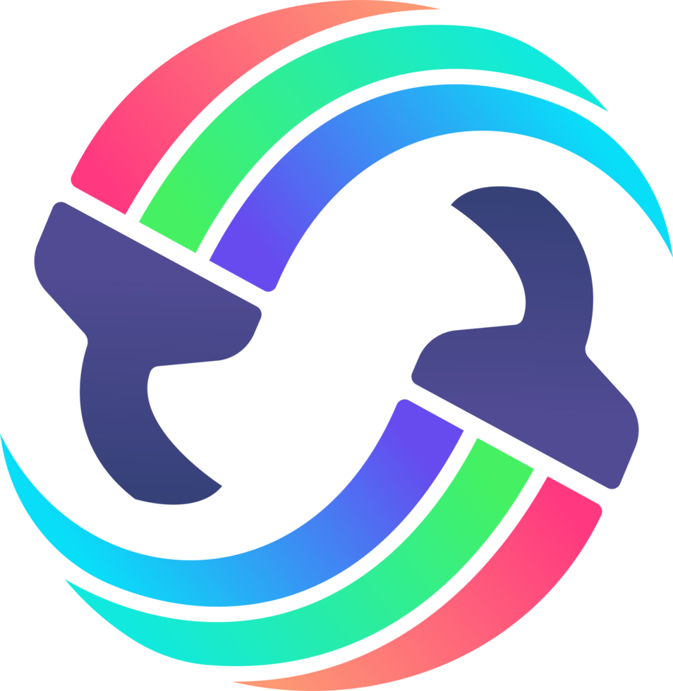 The logo for the rainbow colored circle png