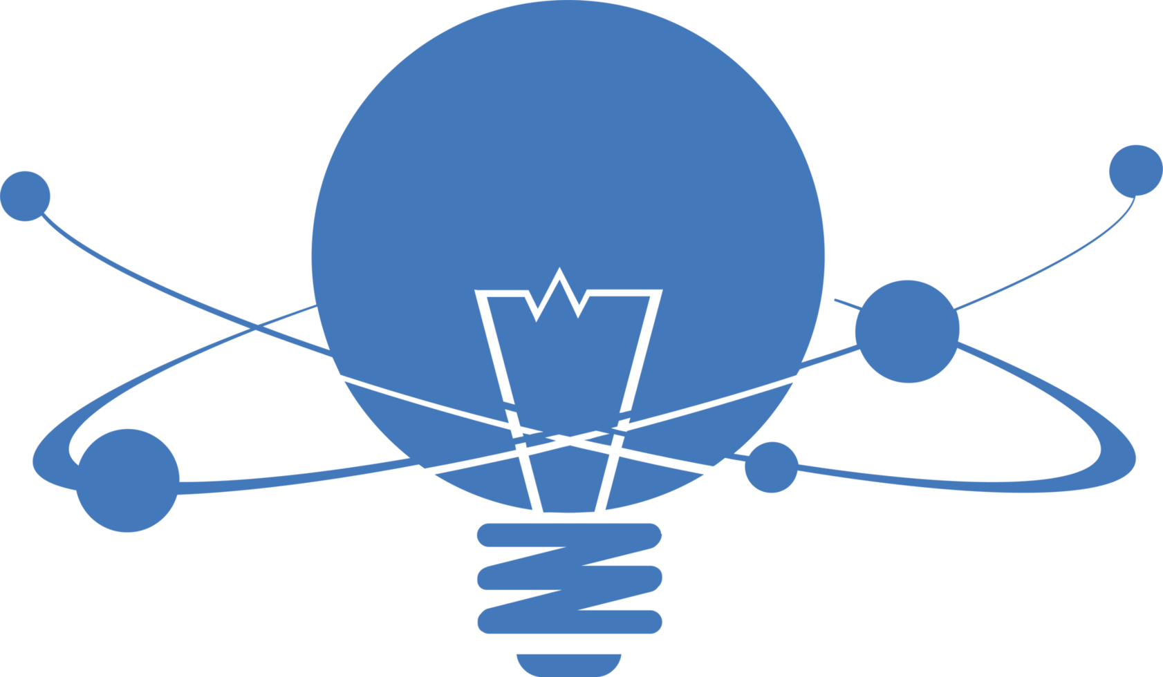 A blue light bulb with a circle around it png