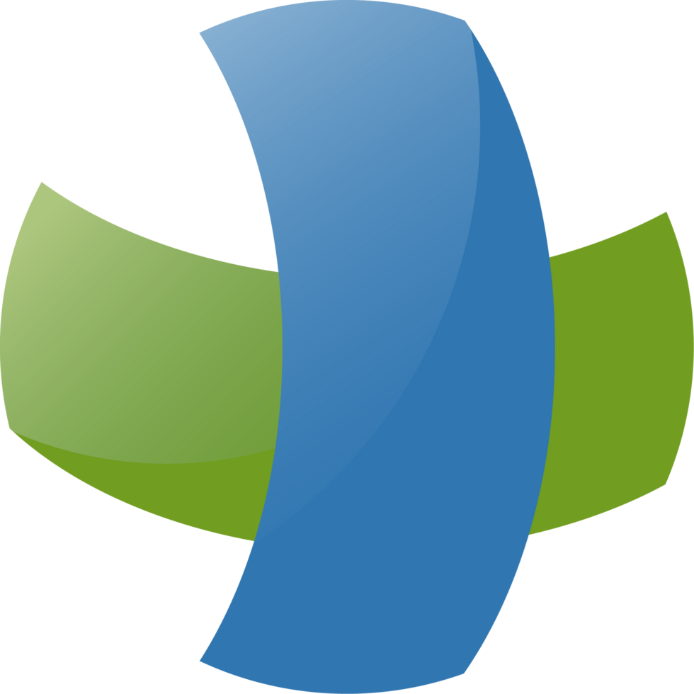 The logo for the company is blue and green png