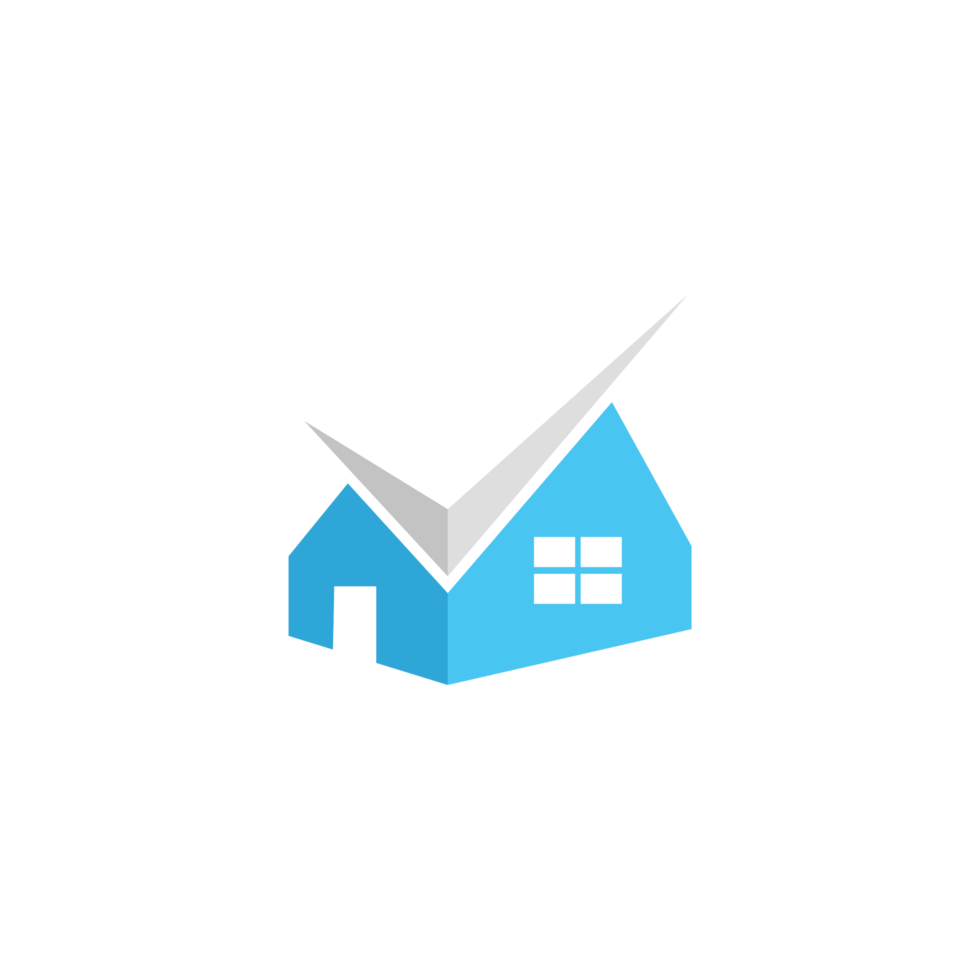 A house with a check mark on it png