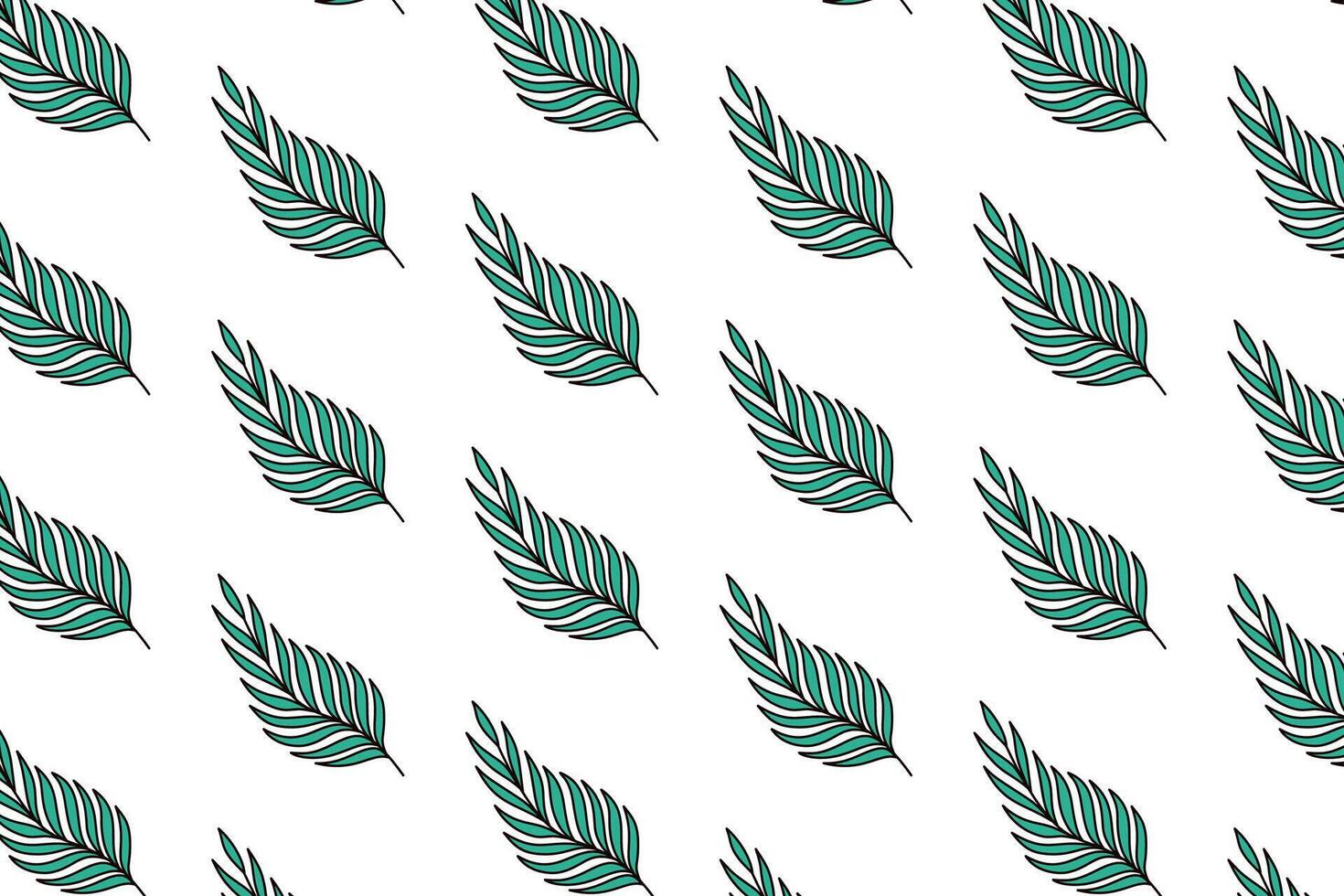 doodle areca palm leaves pattern background. green areca palm leaves pattern background. green areca palm leaf seamless pattern. seamless patterns with green leaves of areca palm. vector