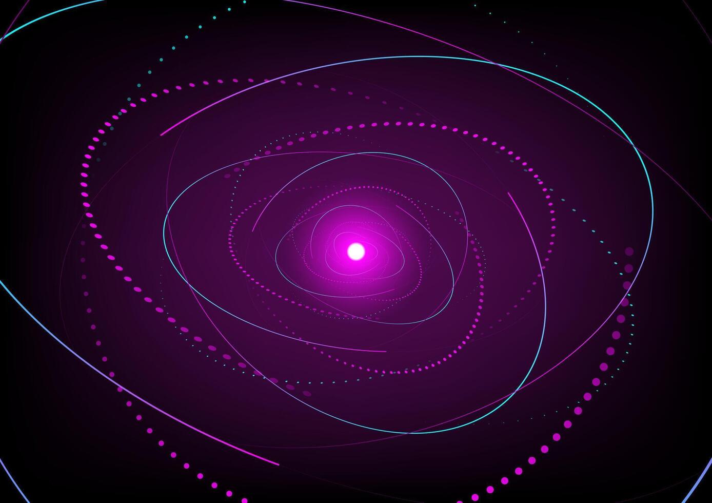 Abstract background with dash circles elements vector