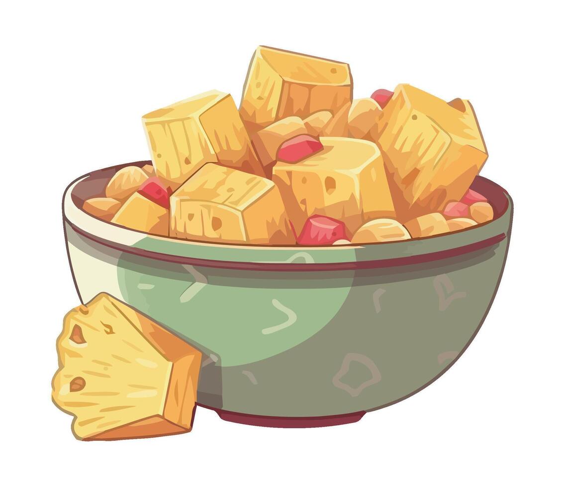 a gourmet fruits in bowl isolated vector