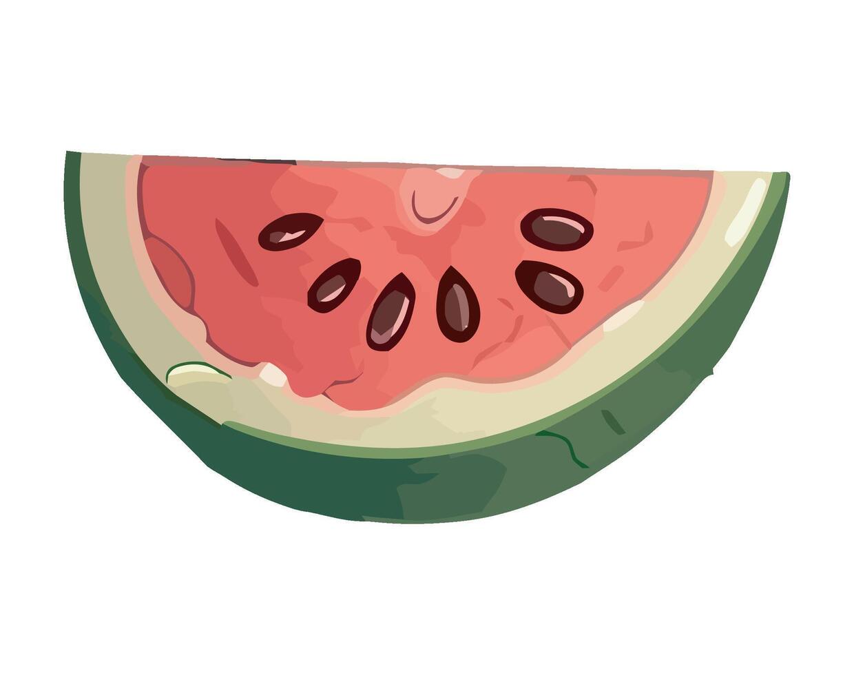 Watermelon slice illustration isolated vector