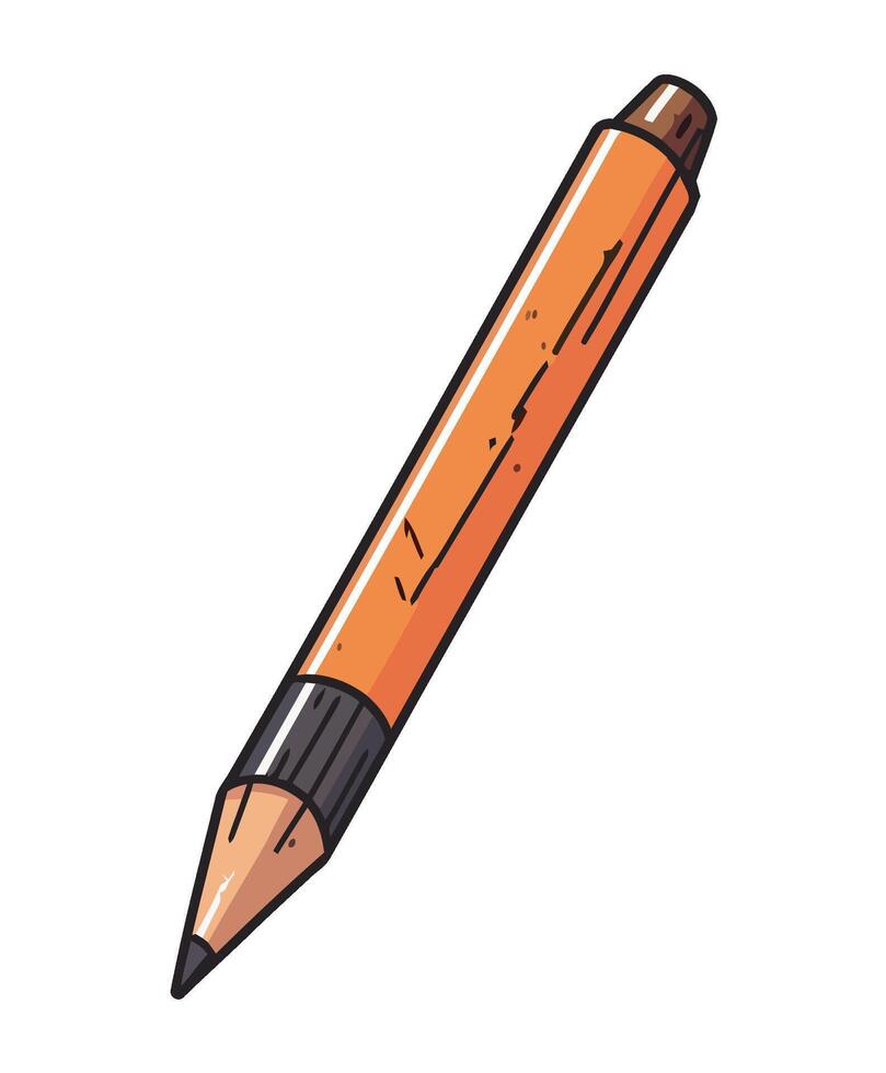 Pencil illustration icon on white vector