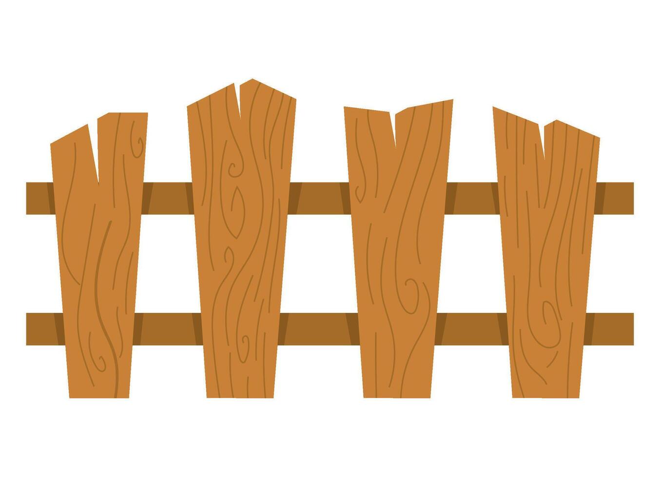 garden wooden fence rural icon isolated vector