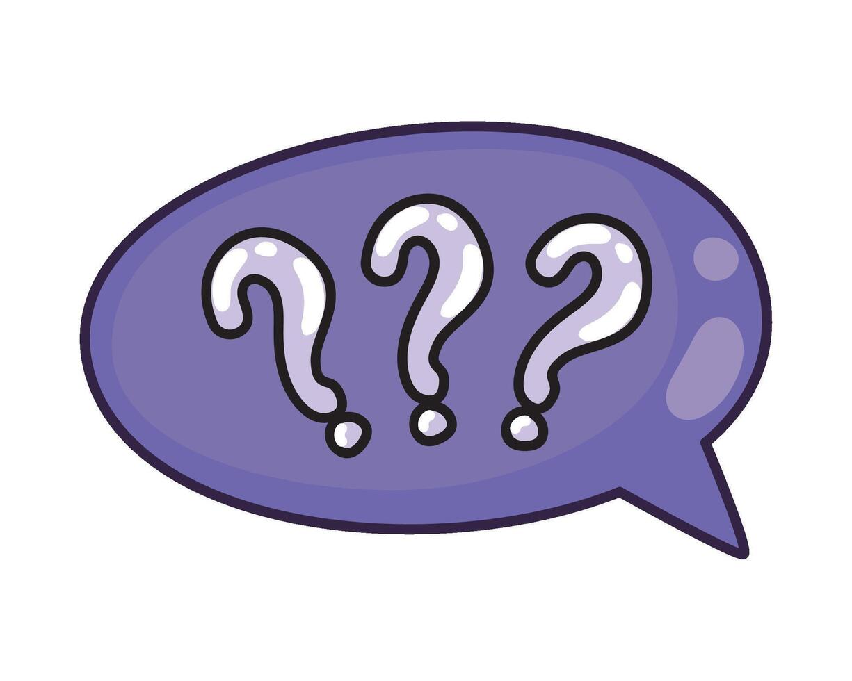 Question mark speech bubble icon illustration design vector