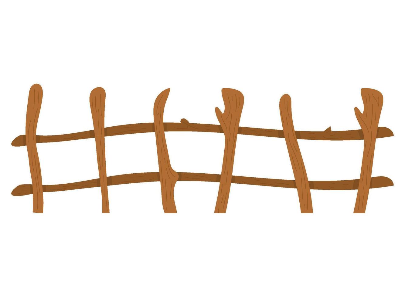 garden wooden fence rustic icon isolated vector
