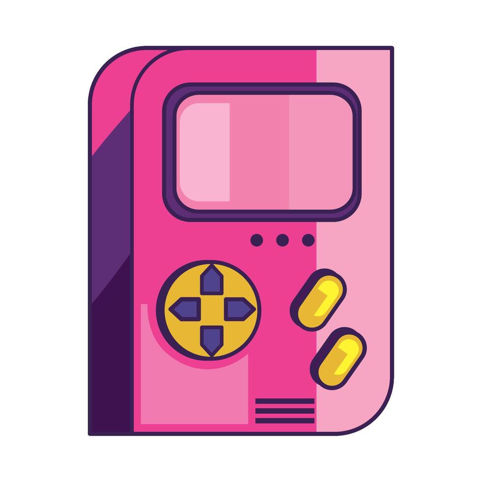 nineties pop art style game console isolated icon vector