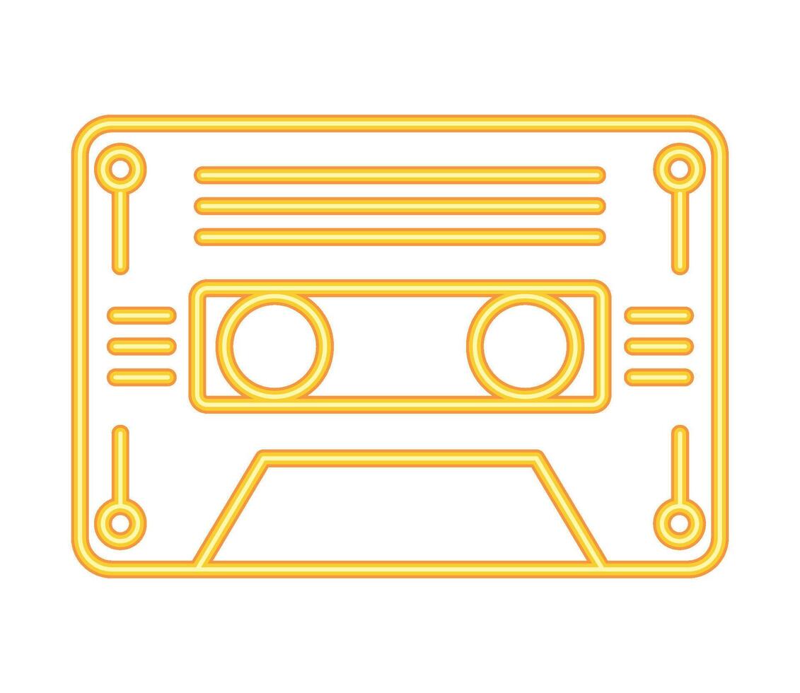 neon music cassette illustration design vector