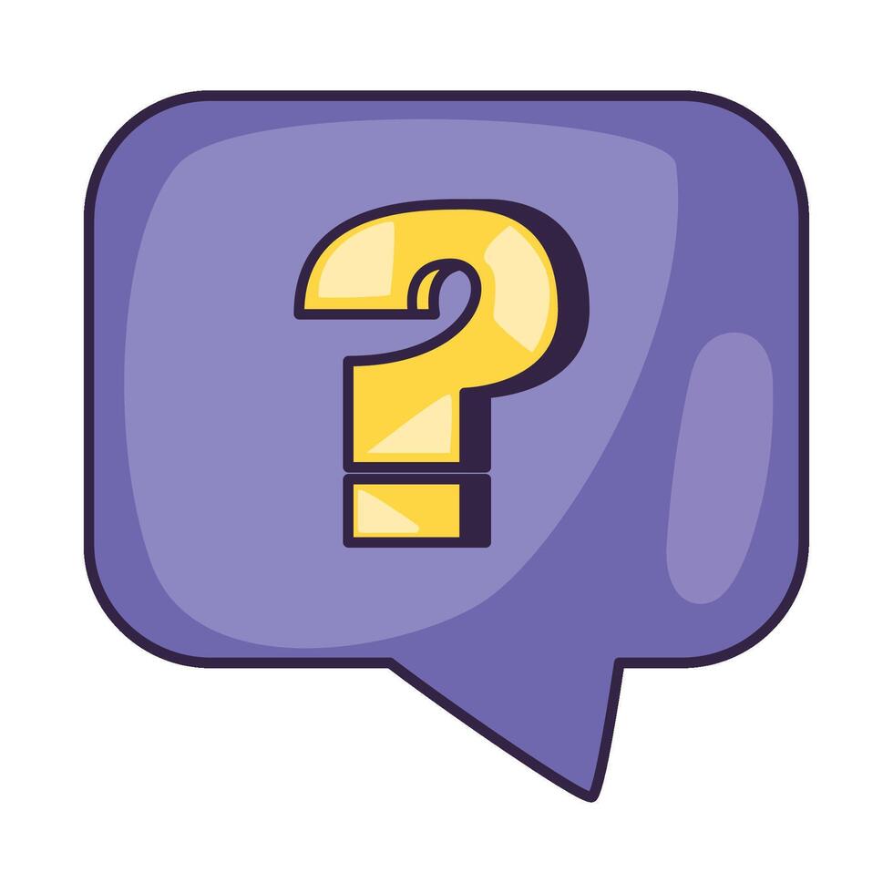 Question mark icon in speech bubble illustration design vector