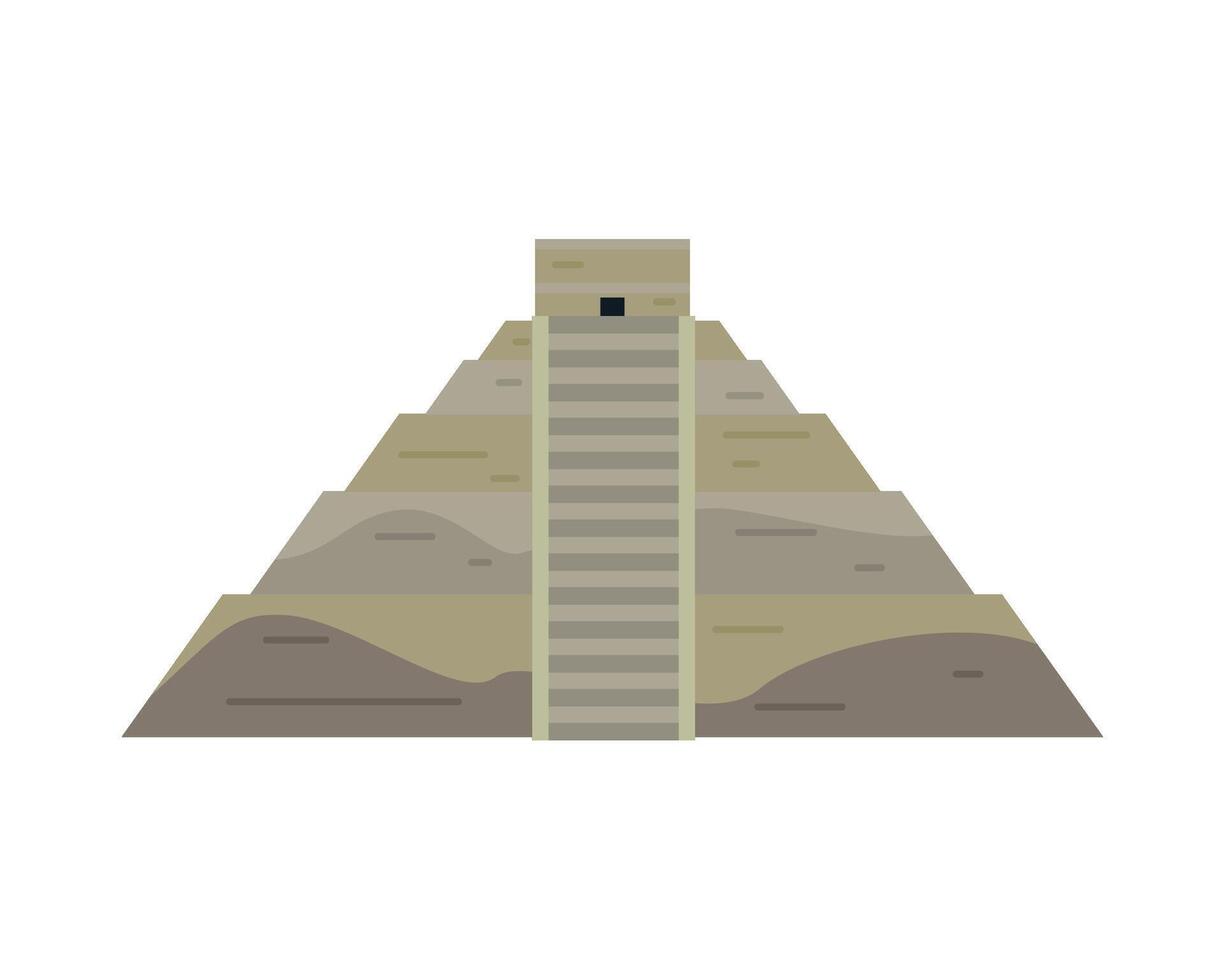mexico pyramid icon isolated vector