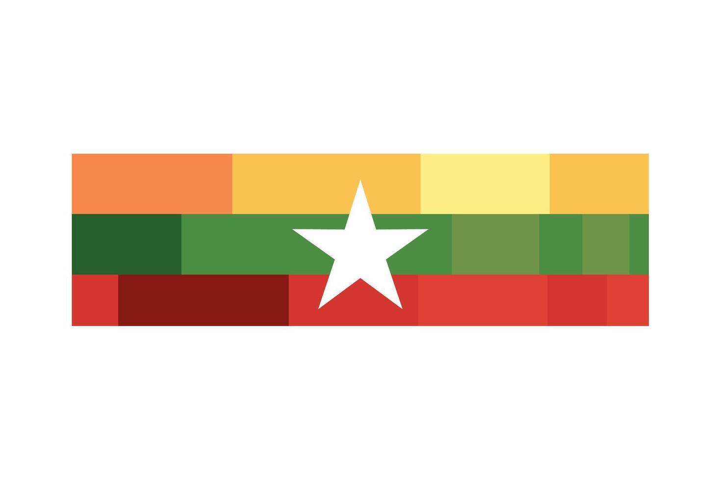 myanmar independence day flag banner illustration vector