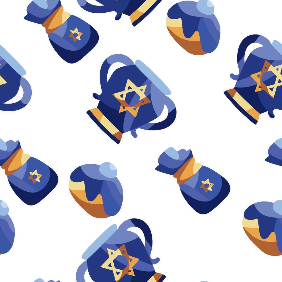 Jewish holiday seamless pattern with star of david vector