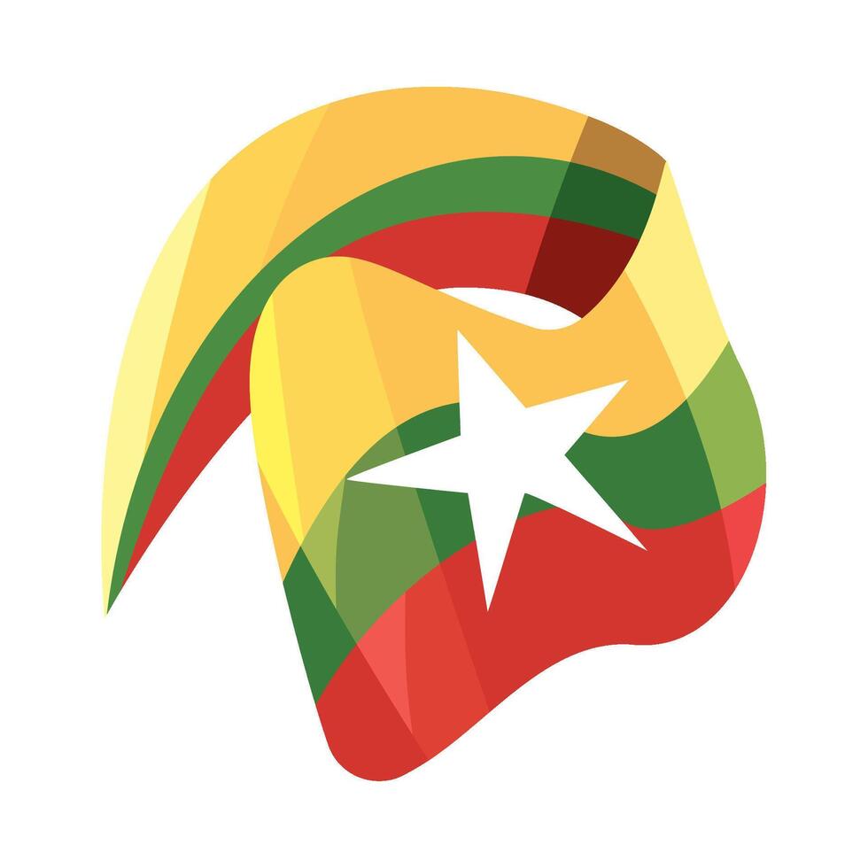 myanmar independence day design illustration vector