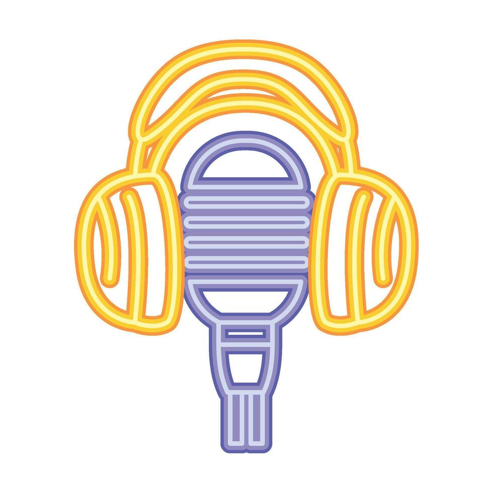 neon music sound illustration design vector
