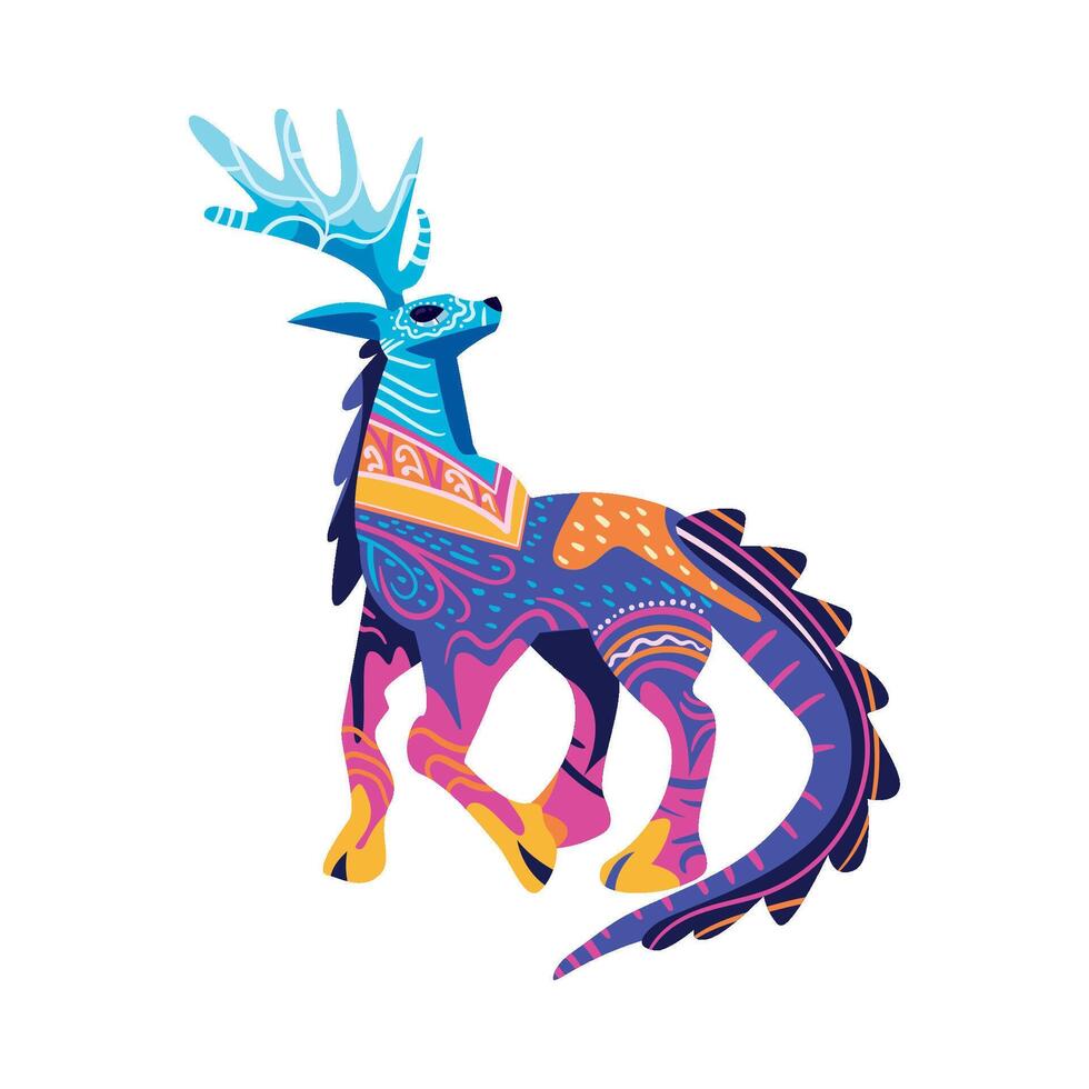 alebrije mexico deer illustration design vector