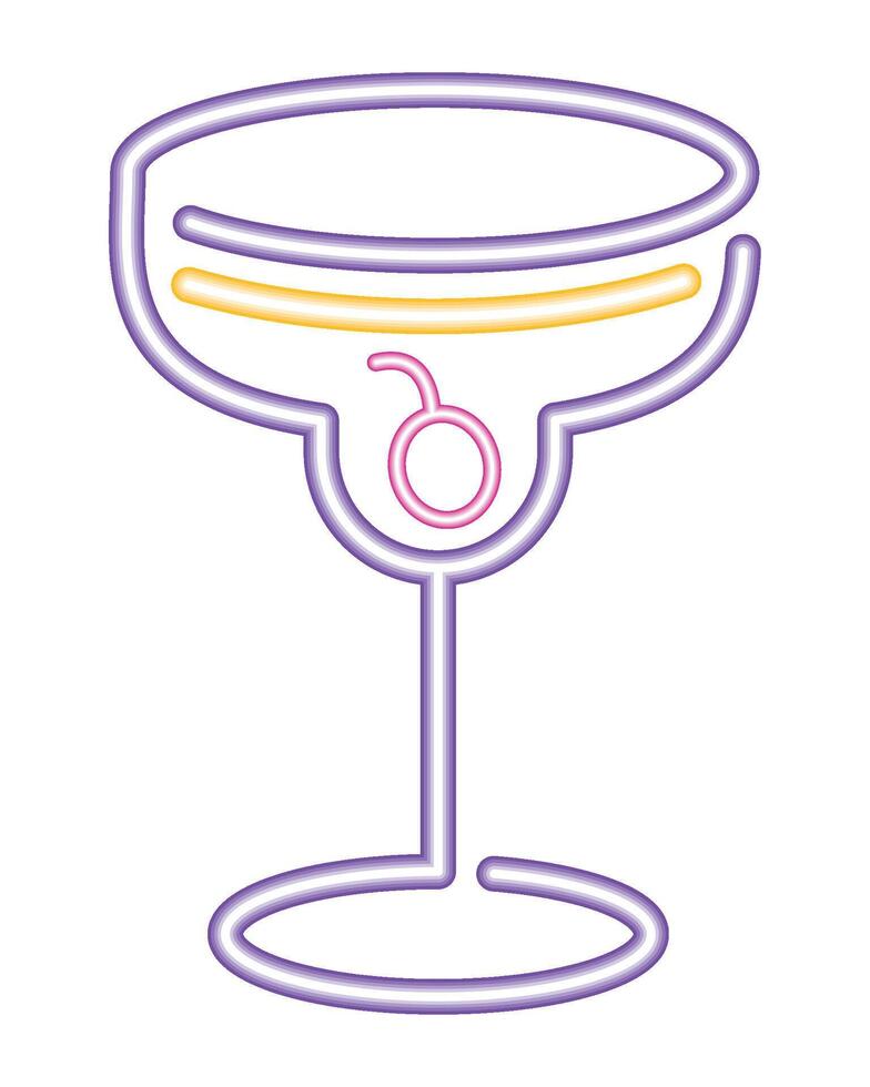 neon drink glowing icon isolated vector