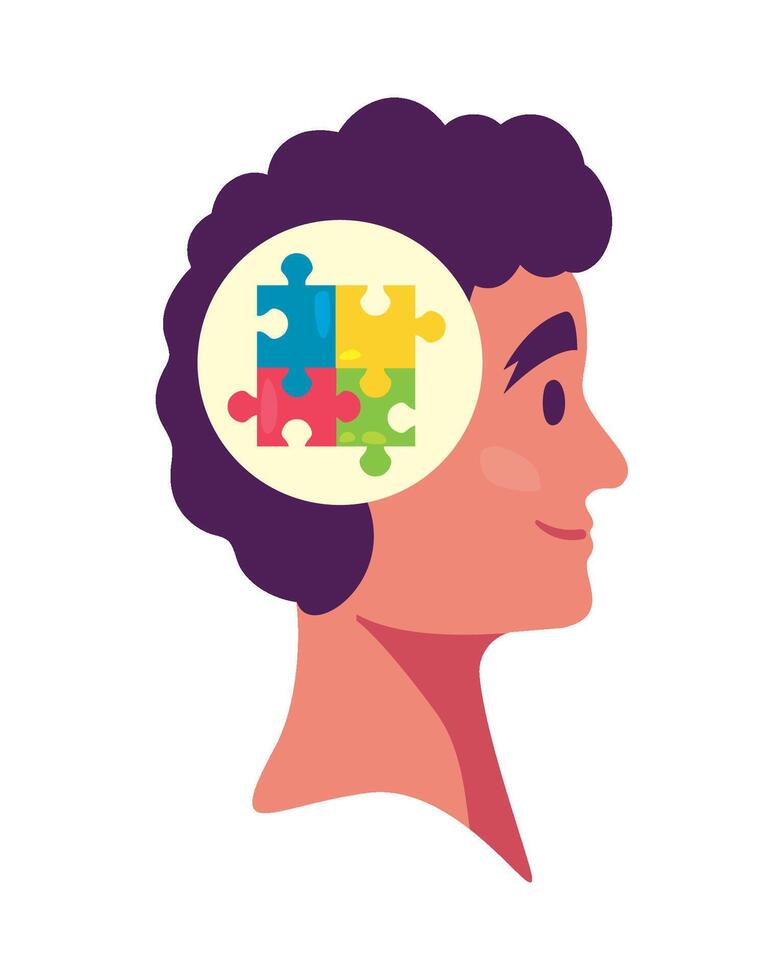 asperger syndrome concept illustration design vector