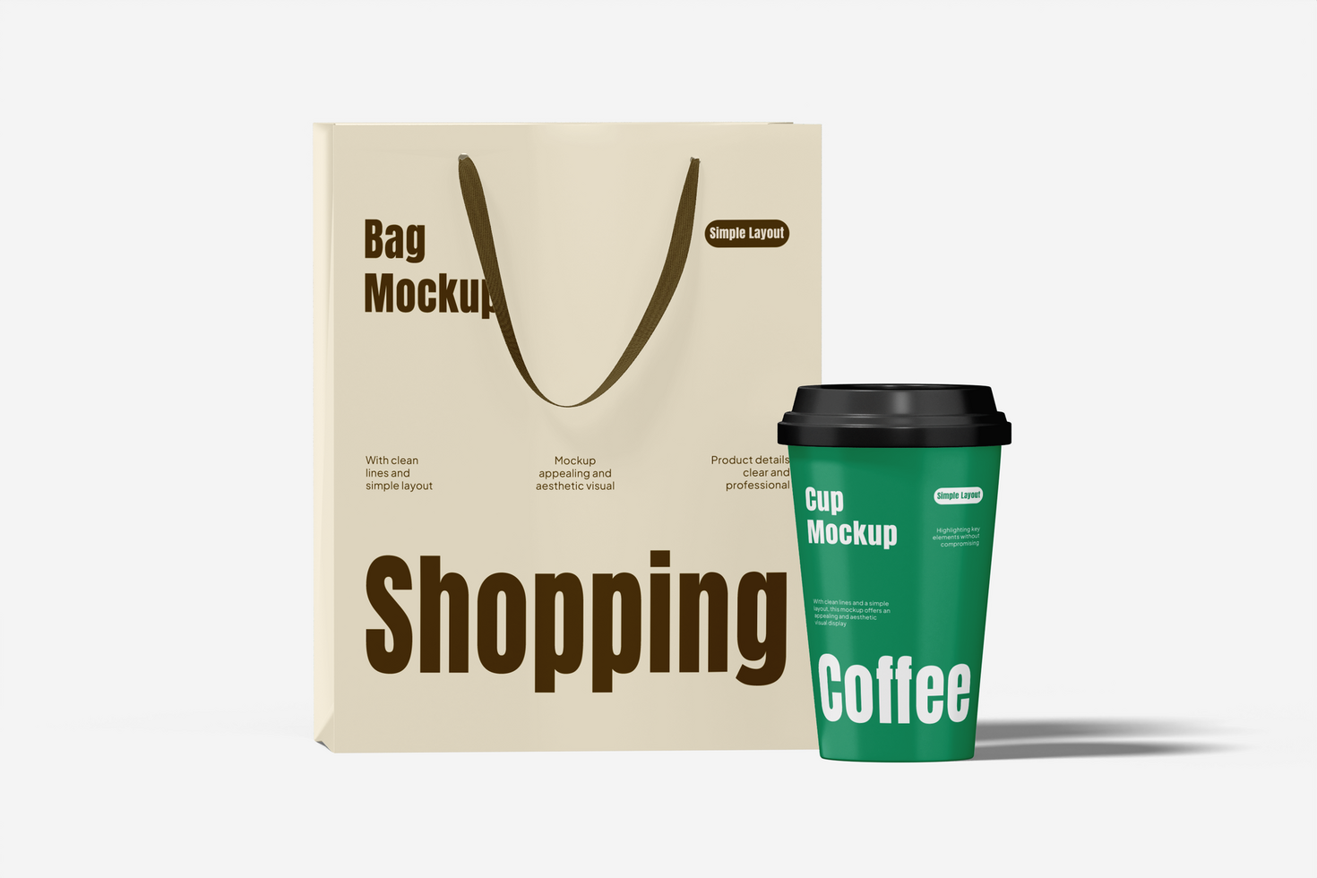 A simple coffee cup design, perfect for showcasing branding and logo presentation. The cup is placed naturally with a clean and modern look psd