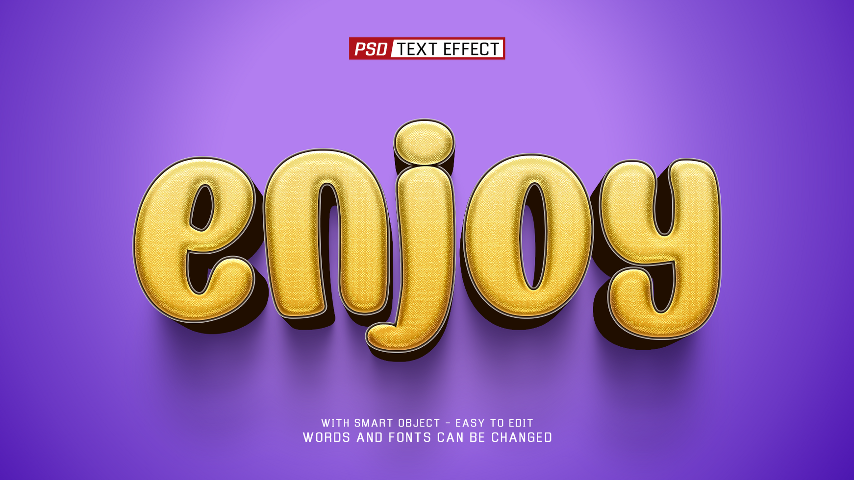 enjoy 3d text effect psd