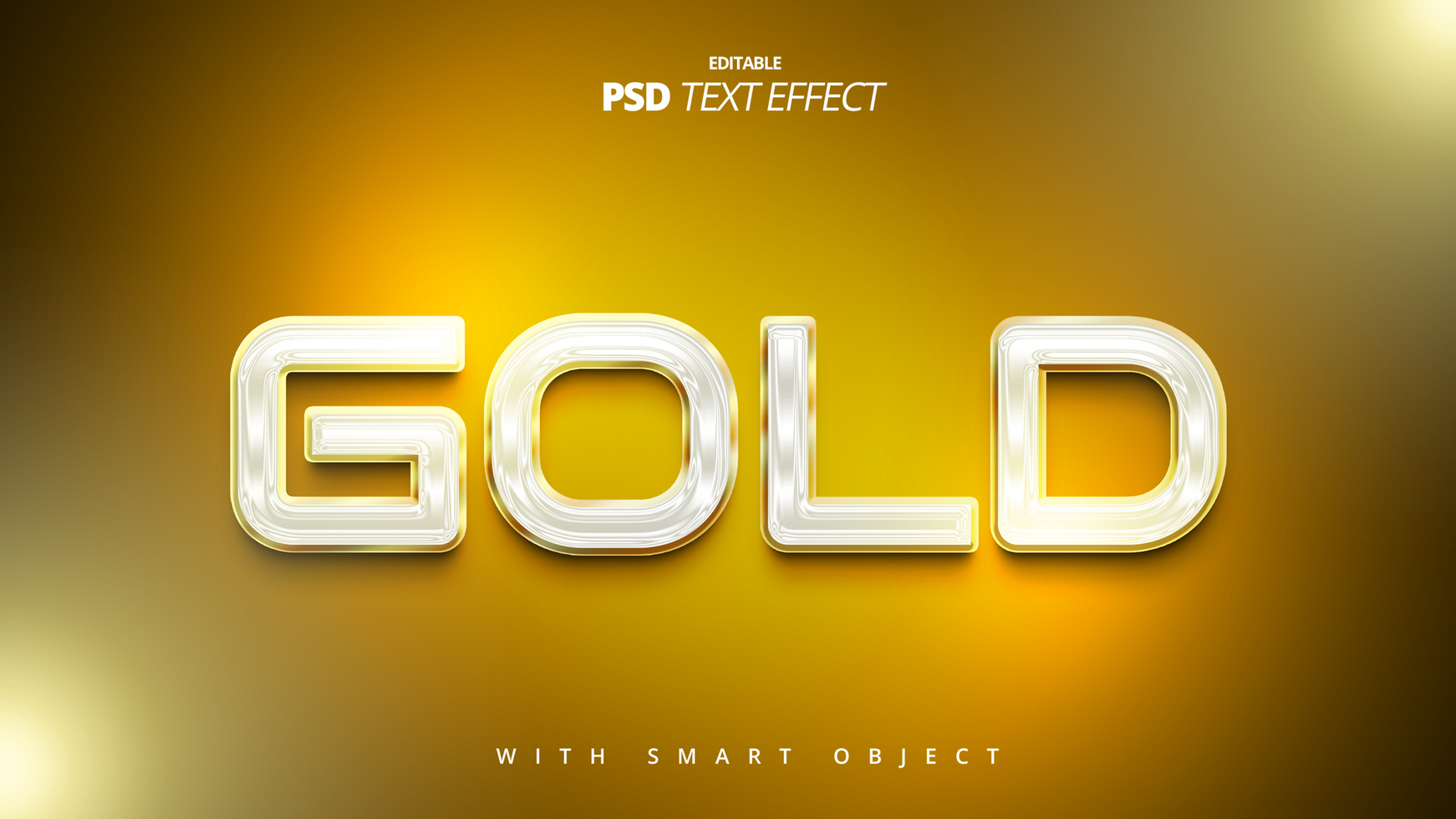 gold silver 3d text effect shiny luxury psd