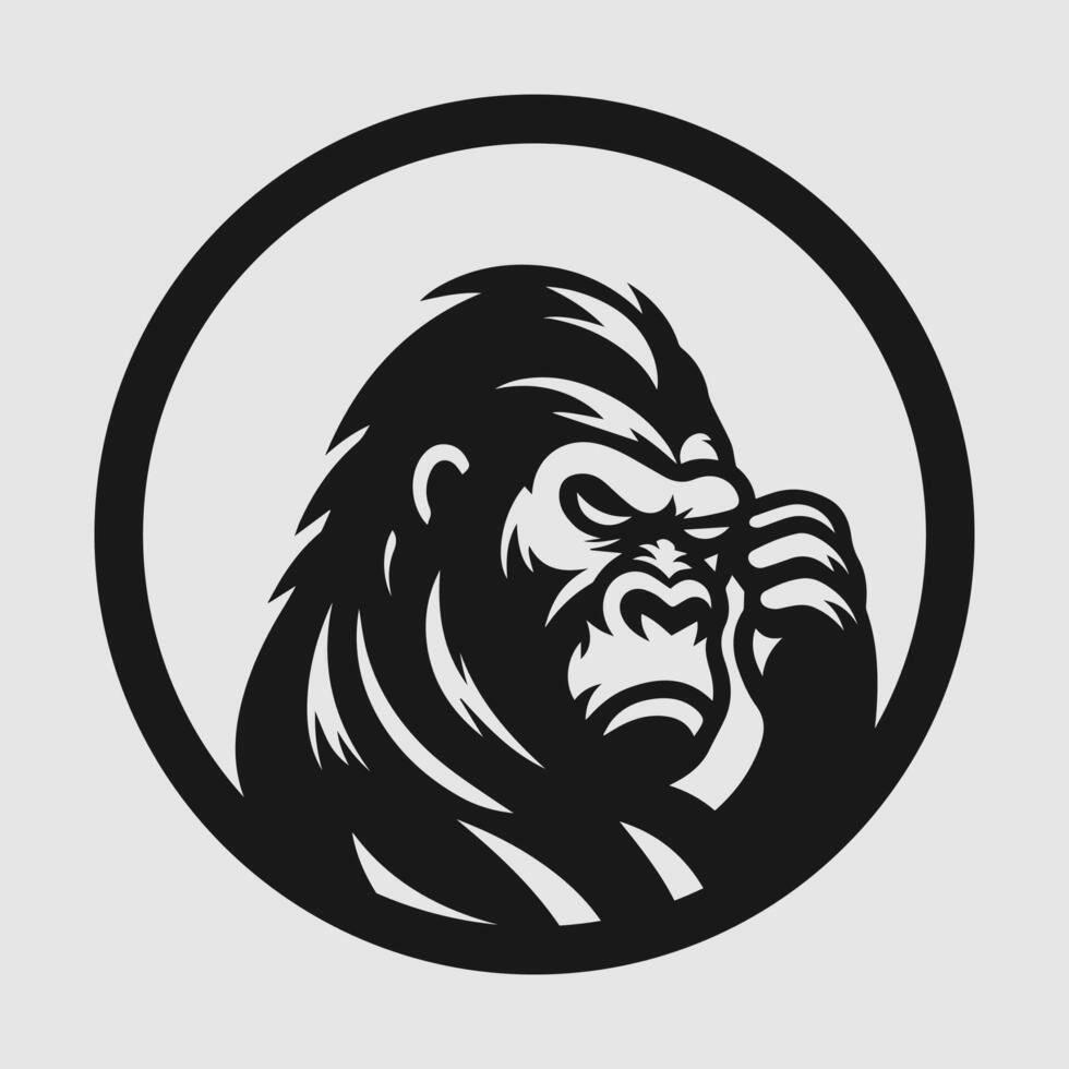 gorilla icon design vector