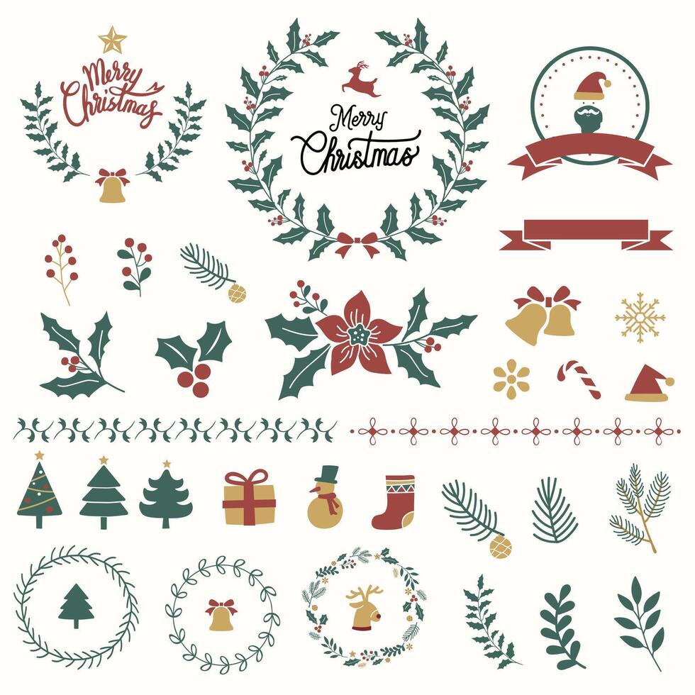 Christmas design elements vector